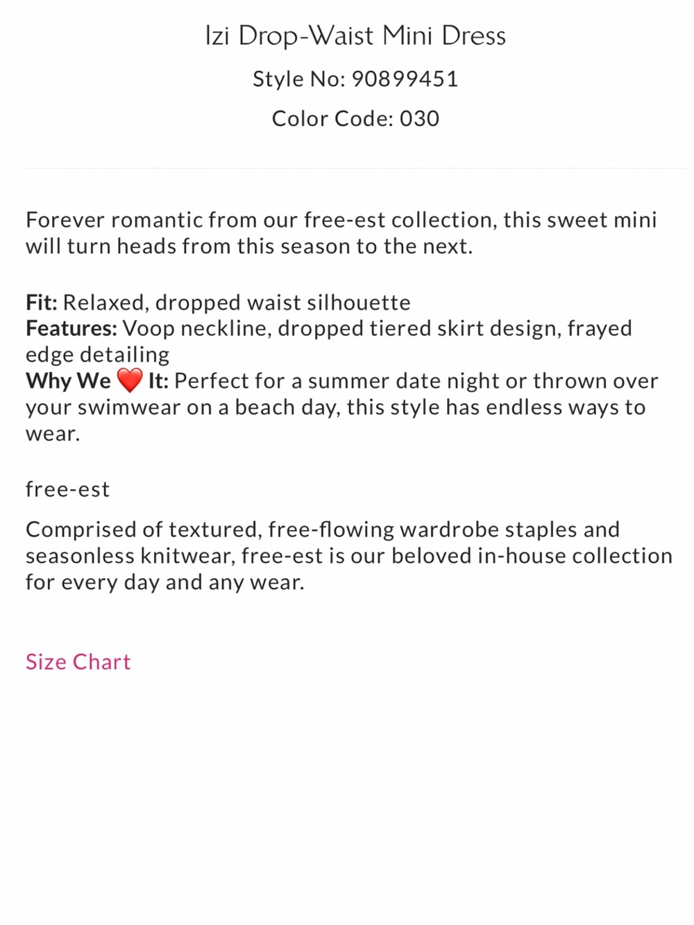 Free People Izi Drop-Waist Mini Dress - Sz M - Picture 4 of 8